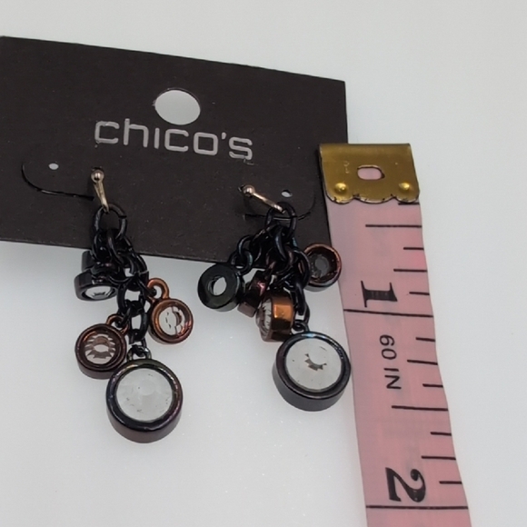 Chico's Black and Brown Dangle Earrings - Picture 4 of 4